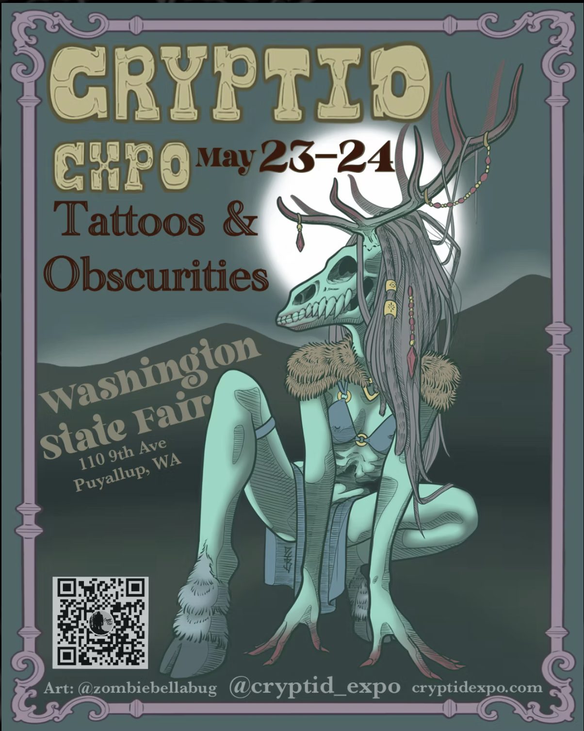 Cryptid Expo Tattoos and Obscurities event artwork